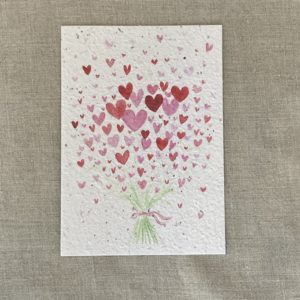 Bouquet de cœurs – Carte à planter A6