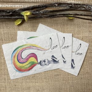 Love en tube – lot de 10 mini cartes – Fleurs sauvages