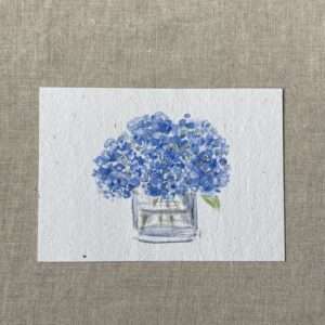 Hortensias bleus – Carte à planter A6